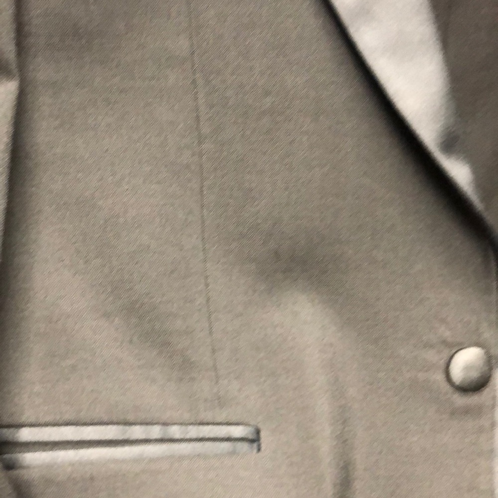 Tuxedo Jacket Wool One Button Satin Lapel Generic - Picture 2 of 5